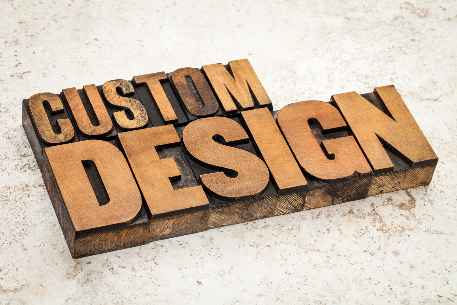 custom design in wood type